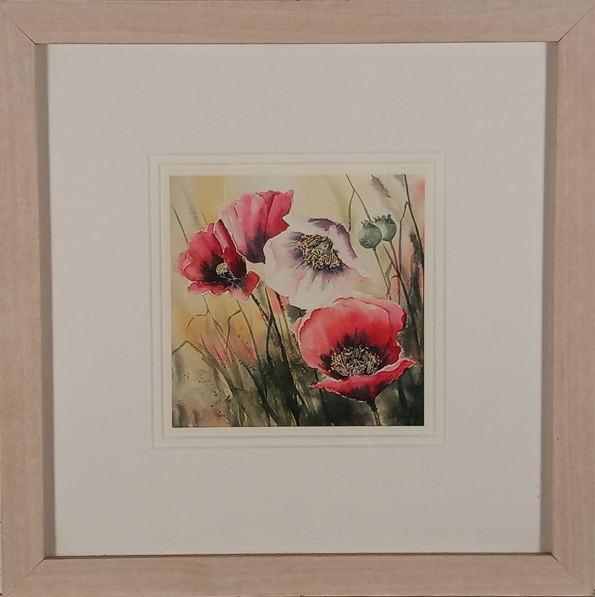 Judi TREVORROW (British 20th/21st Century) Poppies, Coloured print, 5.5” x 5.5” (14cm x 14cm) - Image 2 of 3