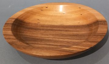 A Zebrano Bowl, Natural wood, 10" diameter