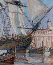 Geoffrey HUBAND RSMA (British b. 1945) Malta 1790, Oil on canvas, Signed lower right, titled, signed