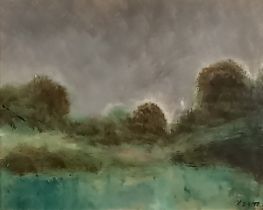 William MILLAR (British 20th Century) Stormy Skies – Landscape, Oil on board, dated 2.1.77 lower