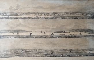 H. WORSLEY (British 19th Century) Panoramic View from the Western Hoe Plymouth, Print, circa 1826,