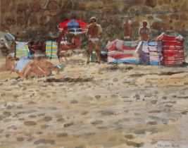 Ken HOWARD (British 1932-2022) Figures on a Beach, Limited edition print, Signed and numbered 1/