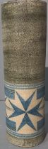 Troika Pottery, A Large Cylindrical Vase with abstract and geometric design, Signed with initials PB