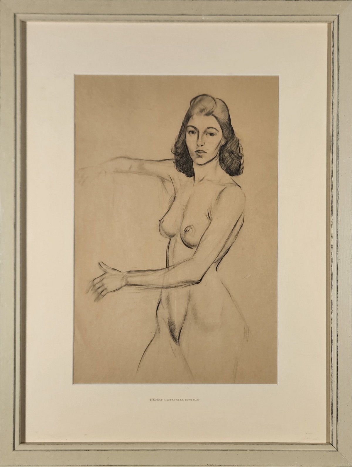 Henry Cotterill DEYKIN (British 1905-1989) Standing Female Nude, Pencil drawing, 17.75” x 11.75” ( - Image 2 of 3