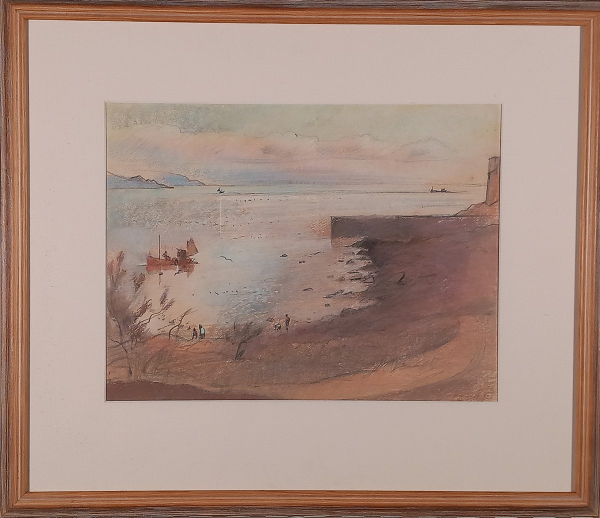 Ken SYMONDS (British 1927-2010) Newlyn, Pastel and pencil on paper, Signed and dated ’83 lower - Image 2 of 3