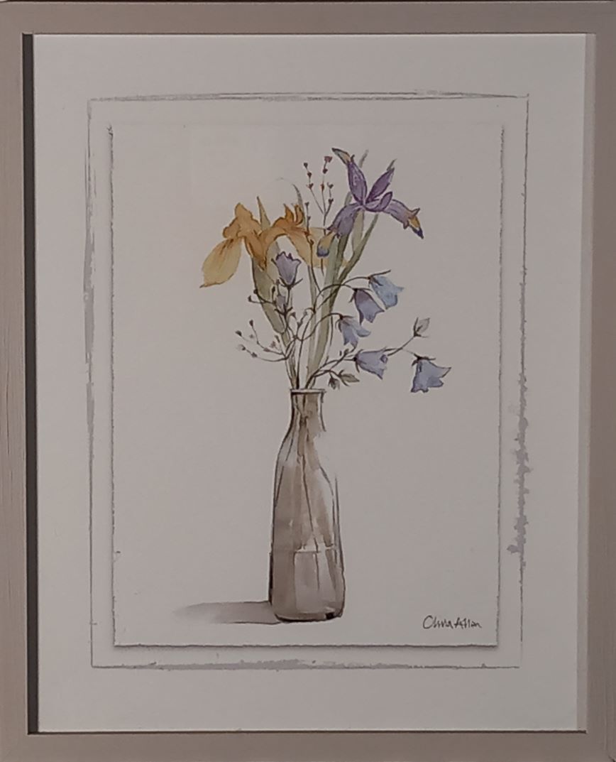 Olivia ALLEN (British 20th / 21st Century) Vase of Wild Flowers, Watercolour, Signed lower right,