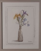 Olivia ALLEN (British 20th / 21st Century) Vase of Wild Flowers, Watercolour, Signed lower right,