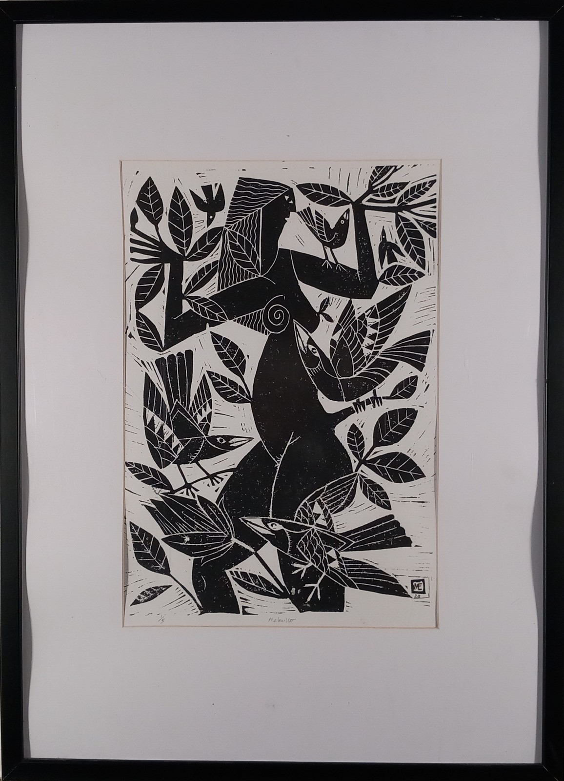 Michael EDWARDS (British 20th / 21st Century), Melmillo (Nude), Woodcut, Monogrammed and dated ’22 - Image 2 of 3