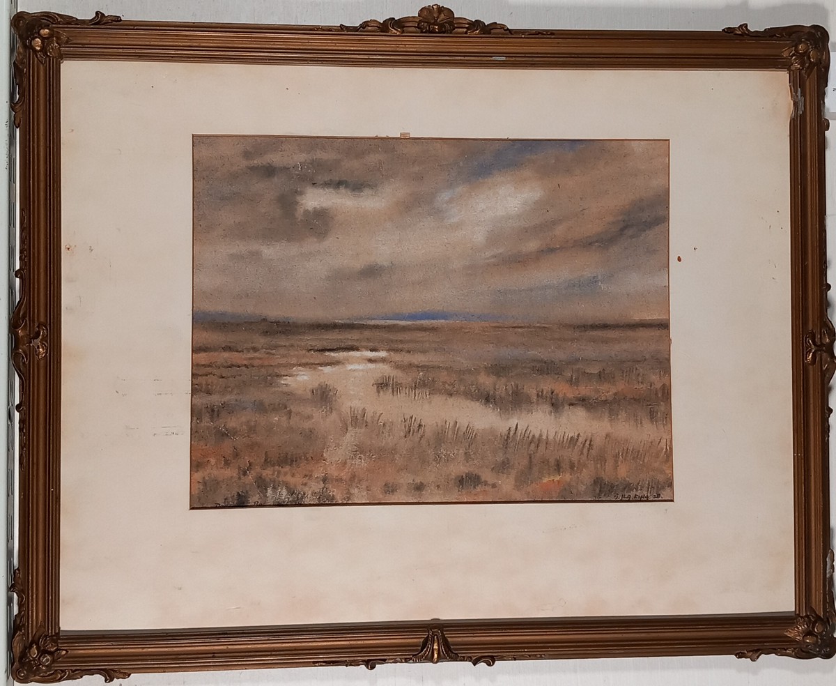 J A H KING (Late 19th / Early 20th Century) Donegal Bog (?) (Moorland Scene), Pastel, Signed lower - Image 2 of 3