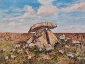 T H? 20th Century, Chun Quoit, Oil on canvas, Signed with monogram lower left, 11.5" x 15.5 (29cm