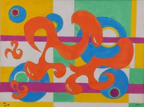 Terry WALLWORK (British b. 1958) Free form, Acrylic on canvas, Signed with initials and dated '23