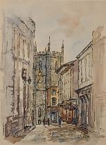 Mary Stella Edwards (AKA ALLETS) (British 1898-1989) St Ives, Watercolour and ink, Signed S.Allets