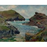 Harold Ernest Farquhar VIVIAN (British, Exhibited 1909-1933) Boscastle, A Choppy Sea, Oil on