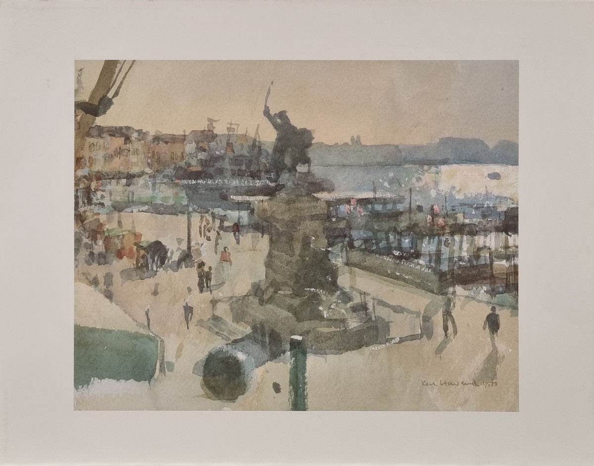Ken HOWARD (British 1932-2022) Monument of a Soldier on a Horse, Limited edition print, Signed and - Image 2 of 2