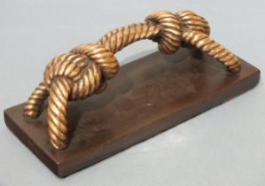 Roger DEAN (British b. 1937) Knot No.3, Bronze Sculpture on Bronze / Resin base, Unique edition, 3.