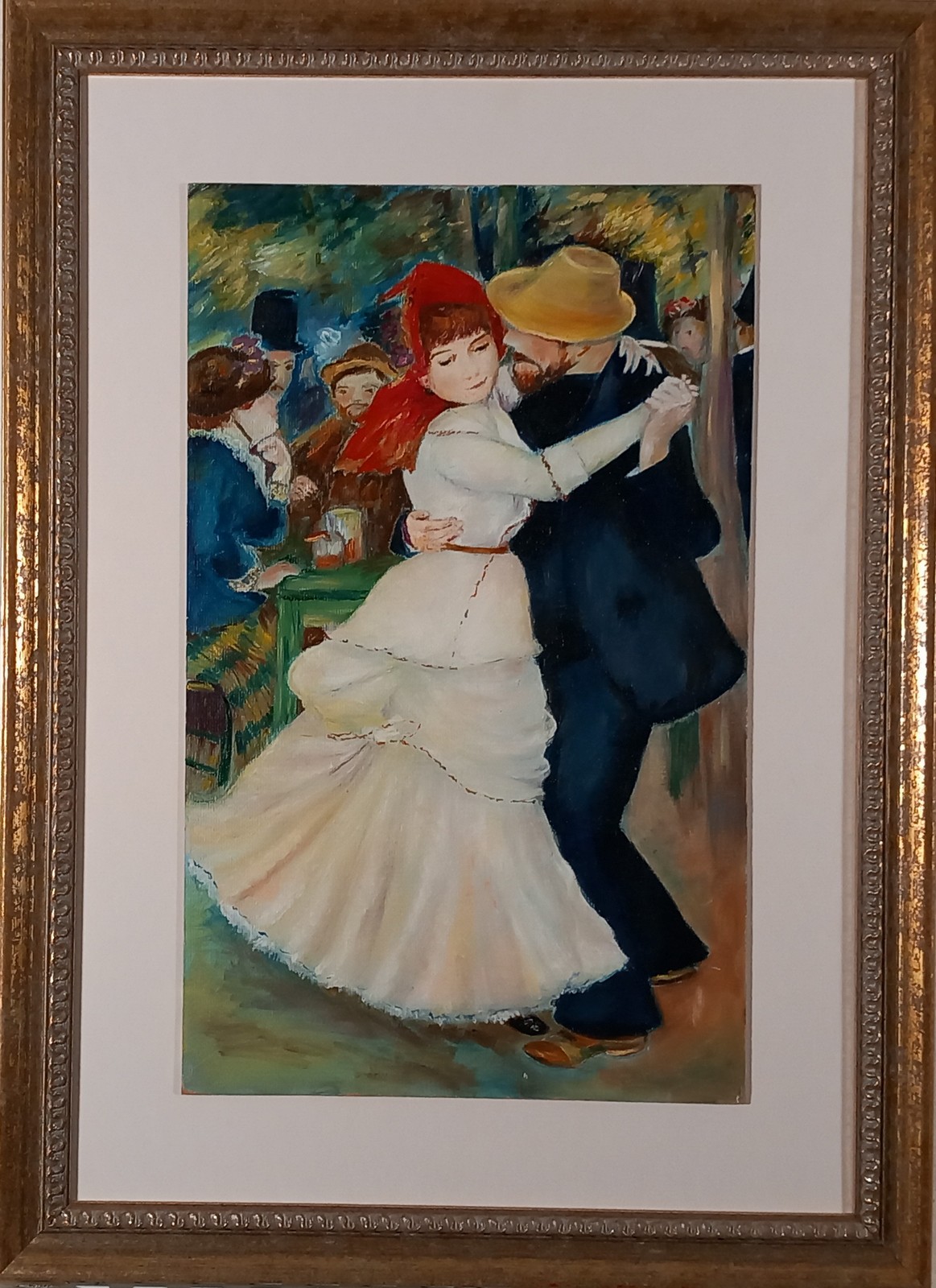 Manner of Pierre-Auguste RENOIR (French 1841-1919) Dance at Bougival, Oil on board, 20” x 12” ( - Image 2 of 3