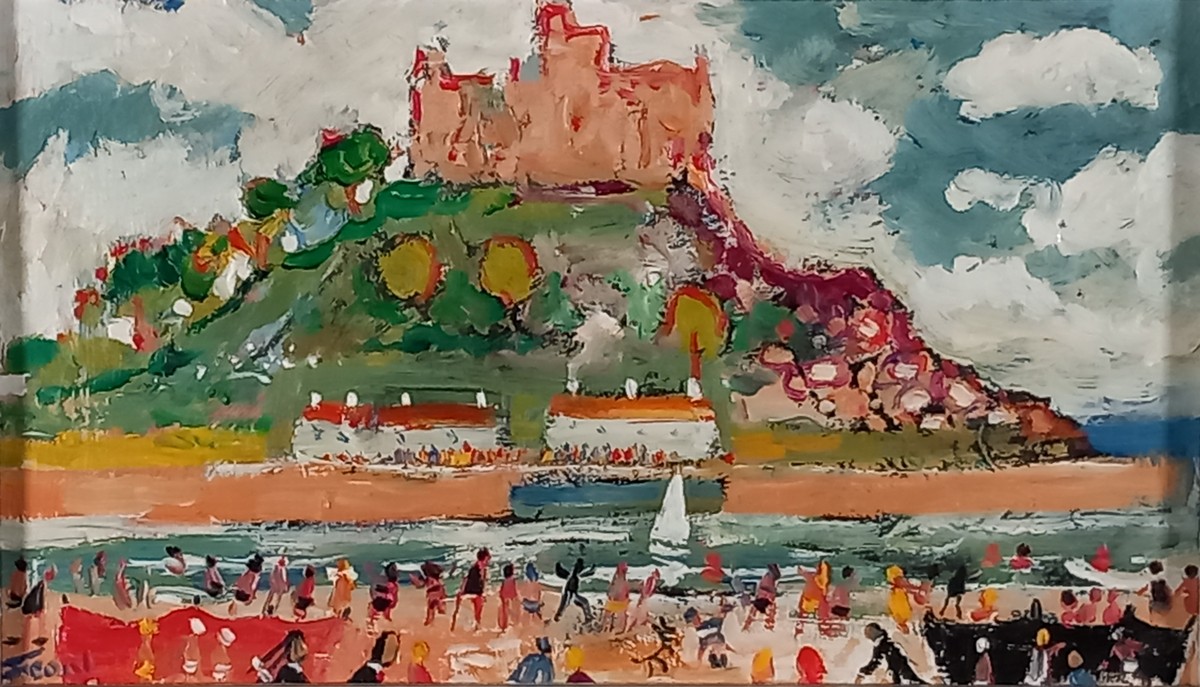 Simeon STAFFORD (British b. 1956) St Michael’s Mount, Oil on board, Signed lower left, ref, no. 12.