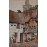 Ralph TODD (British 1856-1932) St Keverne Church, Watercolour, 13.25” x 8.25” (33cm x 21cm),