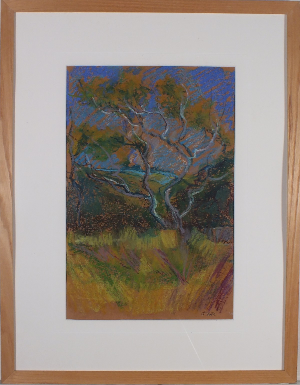 Carol O'TOOLE (British b. 1949) Near Sett Bridge, Oil pastel on paper, Signed lower right, titled - Image 2 of 2