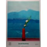 David HOCKNEY (British b. 1937) Mount Fuji and Flowers, Offset lithograph, 34” x 25” 86cm x 63cm) (