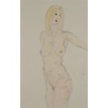 Kanwaldeep Singh KANG (aka Nicks) (British 1964-2007) Standing Female Nude (Long Blond Hair),