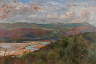 Harold Ernest Farquhar VIVIAN (British, Exhibited 1909-1933) Estuary View, Probably Looe Valley, Oil