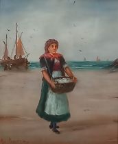 M. D. ROSENSTEIN ? (Late 19th Century / Early 20th Century) A Young Fisherwoman carrying the Day's