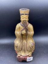 Another Gilt Figure , Seated 9" High