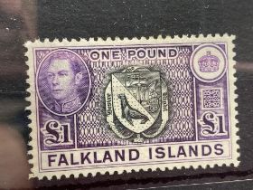 Falklands Sg163 (1938) One Pound Mint Copycat £130