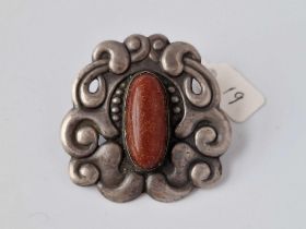 A Arts And Crafts Silver Brooch