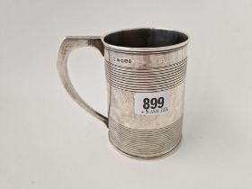 A George Iii Pint Tankard With Reeded Bands, 4.5 Inches High, London 1811 Probably By Pb & Wb, 339