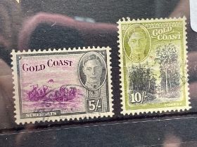 Gold Coast Sg 145-46 (1948) Top 2 Set Values, Fine Used Cat £31
