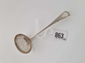 A Victorian Ladle Engraved With Bright Cut Decoration, London 1893