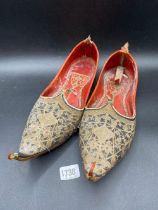 Pair Of Decorative Eastern Shoes Almost Boat Shaped