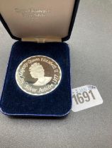 A Large 1977 Silver Jubilee Royal Mint Medal, Boxed