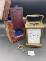 French Striking Repeating Carriage Clock In Fitted Case