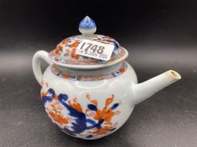Chinese Imari Bullet Shaped Teapot And Cover