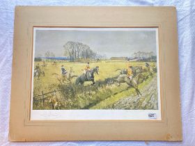 Signed Lionel Edwards Print 1926 "The Old Surry And Burstow Hunt" Unframed