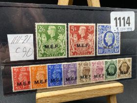 Mef M11-21 (1943) Mint Set Of 11 Cat £90