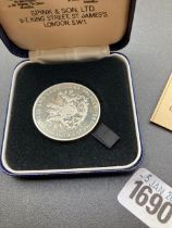 A Charles & Diane Silver 1981 Medal From Spinks, Boxed