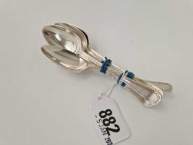 A Set Of Six Teaspoons With Reeded Edge, Sheffield 1915, 80 G.
