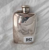 A Hip Flask From Asprey With Bayonet Cover, London 1912, Seems Split, 130 G.