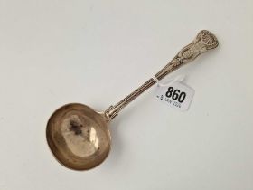 A King’S Pattern Victorian Crested Sauce Ladle, London 1835, 89 G.