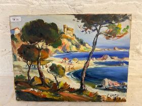 Camps - Mediterranean Coastline, 10.5 By 14 Inches, Unframed