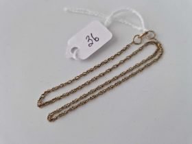 A Neck Chain 9Ct 10 Inch 1.2 Gms