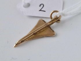 A Concorde Charm 9Ct 1.5 Gms