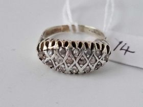 A Antique White Gold Diamond Ring Size T