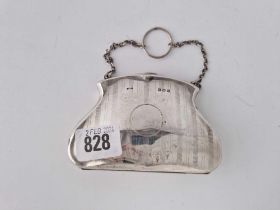 A Purse With Fitted Interior And Chain, Birmingham 1912