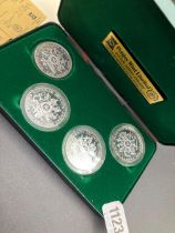Box Set Of 4 1980 Olympic Proof Silver Crowns