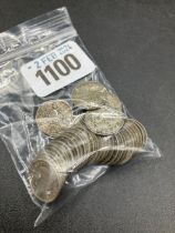 Qty Of .500 Silver 3D Coins, 61G